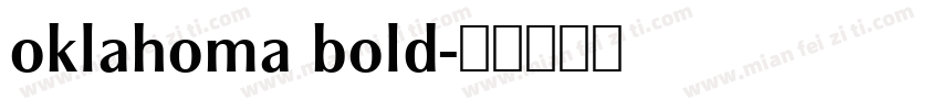 oklahoma bold字体转换